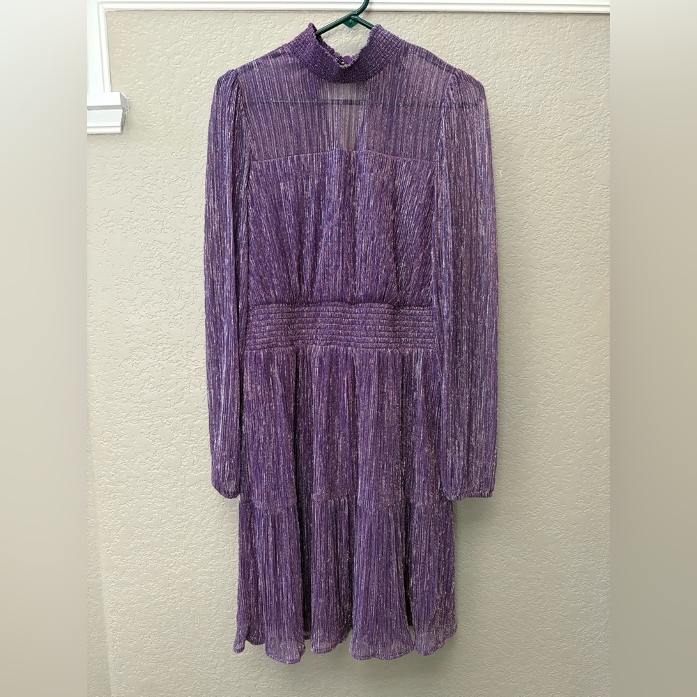 Kensie Purple Long Sleeve Dress